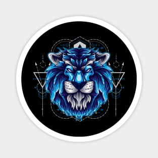 lion head artwork Magnet